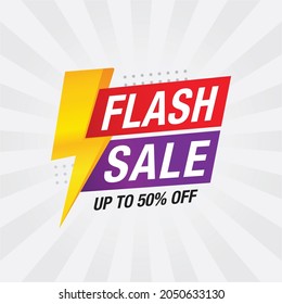 Diseño de plantillas vectoriales de banner de Flash Sale