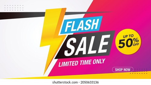 Flash Sale banner vector template design