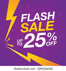 Flash Sale banner vector template design