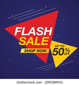 Flash Sale banner vector template design