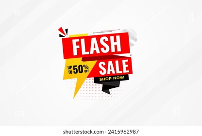 Flash Sale Banner vector template. Discount tag vector graphic element. Price label Promo design. Product discount festival background collection. Super offer promotion banner.