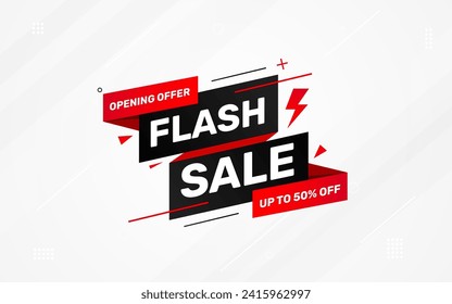 Flash Sale Banner vector template. Discount tag vector graphic element. Price label Promo design. Product discount festival background collection. Super offer promotion banner.