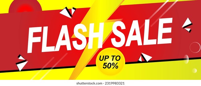 Flash  Sale banner vector Text  and Background