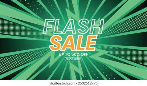 Flash Sale banner.Advertising signage for promotion flash sale offer.