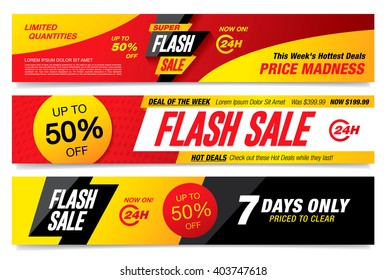 Flash sale banners template design