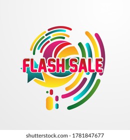 flash sale, beautiful greeting card background or banner with star theme. vector illustration