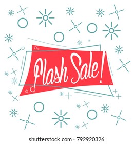 Flash Sale, beautiful greeting card with red label
