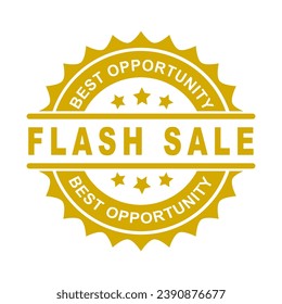 flash sale, big opportunitystamp, label, sign, design for adverstisement