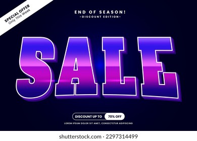 Flash Sale big promo text effect, easy custom, modern style header or title promotion product or services, special offer discount sale, simple and clean background.