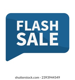 Flash Sale In Blue Rectangle Shape For Promotion Business Marketing Social Media Information

