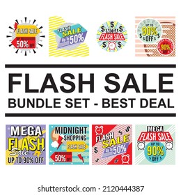 flash sale bundle set vector