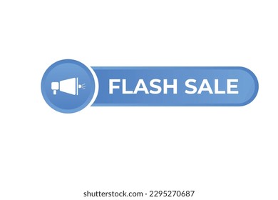 Botón de venta flash. Burbuja de voz, venta flash de etiqueta de cartel
