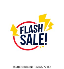 flash sale concept illustration  simple template post icon for media secila background. flash sale business vector design. 