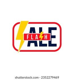 flash sale concept illustration  simple template post icon for media secila background. flash sale business vector design. 