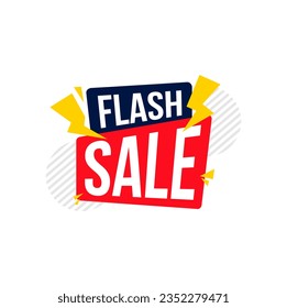 flash sale concept illustration  simple template post icon for media secila background. flash sale business vector design. 