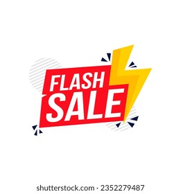 flash sale concept illustration  simple template post icon for media secila background. flash sale business vector design. 