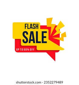ilustración de concepto de venta flash icono de publicación de plantilla simple para fondo especial de medios. diseño de vector de negocio de venta flash. 