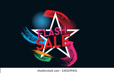Flash Sale Design for business for business. Discount Banner Promotion Template