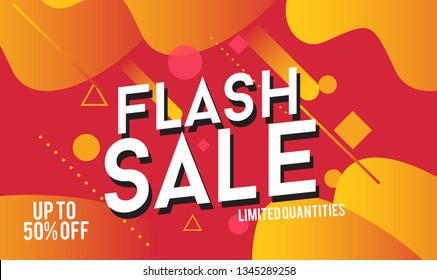 Flash Sale Design for business for business. Discount Banner Promotion Template