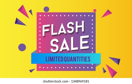 Flash Sale Design for business for business. Discount Banner Promotion Template
