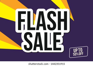 Flash Sale Design for business for business. Discount Banner Promotion Template