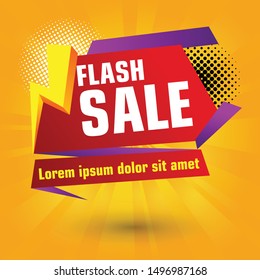 Flash Sale Design for business. Discount Banner Promotion Template. Flash Sale banner template design