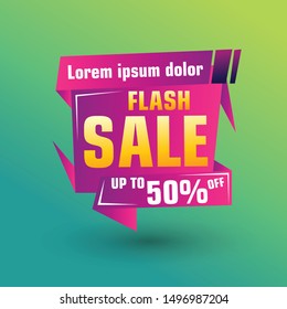 Flash Sale Design for business. Discount Banner Promotion Template. Flash Sale banner template design