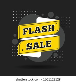 Flash Sale Design for business. Discount Banner Promotion Template. Vector Illustrator