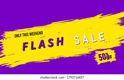 Flash Sale Design for business. Discount Banner Promotion Template,poster, flyer, layout, instagram post