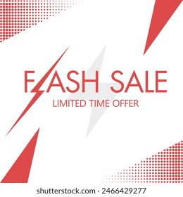 flash sale design limited time offer, The flash symbol in flash sale represents the letter L.