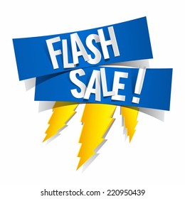 Flash Sale Design With Thunder vector illustration 