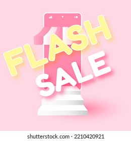 Flash sale design. vector art and illustration.