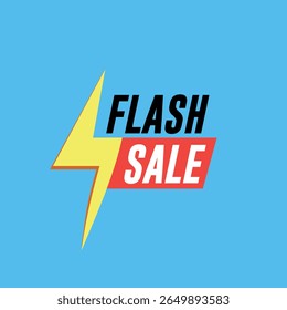 Vetor de Design de Venda Flash no Fundo Azul	
