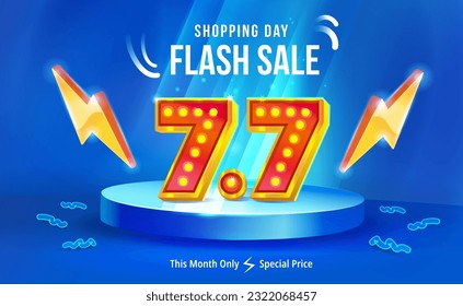 flash sale discount 70% off illustration design concept is vibrant, energetic