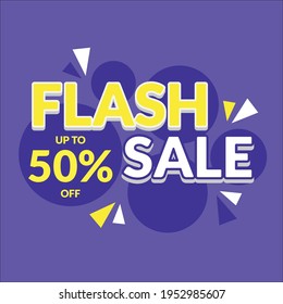 Vector de anuncios de descuento de ventas flash