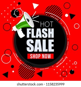 Flash Sale. Discount banner.