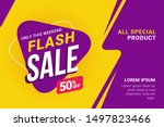 Flash sale discount banner template promotion