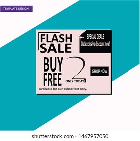 Flash Sale Discount banner template design, advertisement, promotion design. vector illustration.