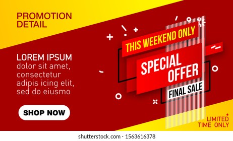Flash sale discount banner template promotion. fashion sale social media post design template Bundle Premium Vector illustration