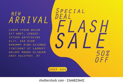 Flash sale discount banner template promotion