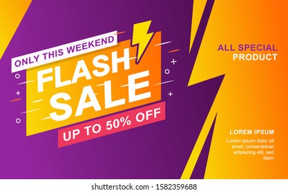 Flash Sale Banner Template Design Abstract Stock Vector (Royalty Free ...