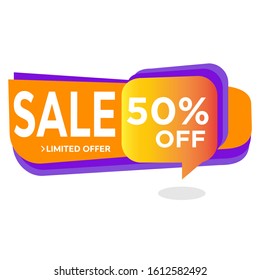 Flash sale discount banner template promotion