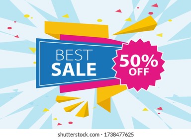 Flash sale discount banner template promotion