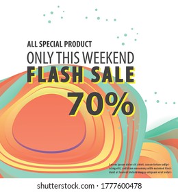 Flash sale discount banner template promotion,discount 70%.