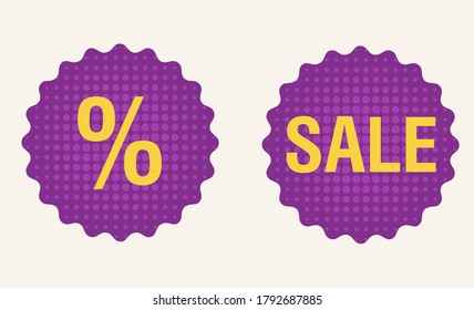 Flash sale discount banner template promotion. Vector.