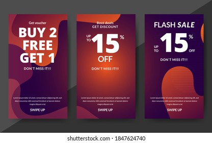 Flash sale discount banner template promotion, end of season special offer banner, template design for media promotions and social media promo, vector illustration.