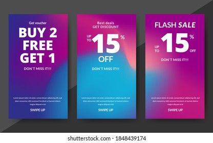 Flash sale discount banner template promotion, end of season special offer banner, template design for media promotions and social media promo, vector illustration.