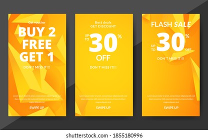 Flash sale discount banner template promotion, end of season special offer banner, template design for media promotions and social media promo, vector illustration.