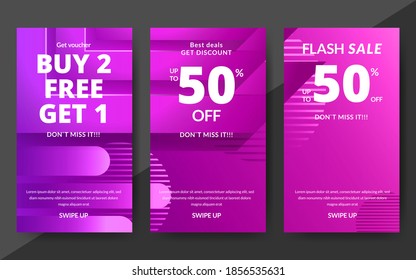 Flash sale discount banner template promotion, end of season special offer banner, template design for media promotions and social media promo, vector illustration.