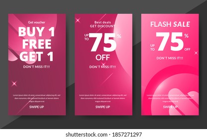 Flash sale discount banner template promotion, end of season special offer banner, template design for media promotions and social media promo, vector illustration.